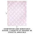 thumbnail image 4 of Ensemble de Literie de Bassinette 4 Pcs Incluant Jupe, Housse de Matelas, Couette et Housse de Courtepointe (Pink et Blanc avec Motif Moose Antlers, par Ara Enfants, #21), 4 of 6