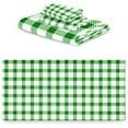 thumbnail image 2 of Retro White Green Square Plaid Pattern Soft Luxury Decorative 3 Pieces Towels Set, 1 Bath Towel+1 Hand Towel+1 Washcloth, Multipurpose for Bathroom, Hotel, Gym, Spa and Kitchen, 2 of 5