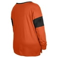 thumbnail image 3 of Women's New Era Orange Cincinnati Bengals Plus Size Lace-Up Notch Neck Long Sleeve T-Shirt, 3 of 3