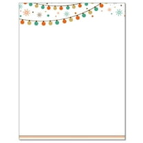 Snowflakes and Lights Letterhead Printer & Copy Christmas, Holiday Paper, 25 Sheets per Pack