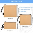 thumbnail image 3 of Haosy 3 Pack Reusable Ziploc Bags BPA Free Healthy Food Storage Bag Leakproof Sandwich Snack Freezer Bags Summer Tan, 3 of 7
