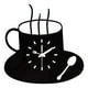thumbnail image 1 of Reloj de pared de reloj de pared de aspecto de café creativo para el hogar (negro), 1 of 5