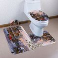 thumbnail image 2 of 8PCS Christmas Bath Mat Set Colorful Printing Non Slip Bathroom Rug with Contour Rug & Lid Toilet Cover, 2 of 5