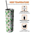 thumbnail image 6 of 20oz Multicolor Christmas Tree Pattern Skinny Tumblers Stainless Steel Tumbler with Lid and Straw,Vacuum Insulated Double Wall Travel Tumbler Cups with Cleaning Brush for Coffee,Tea, 6 of 6