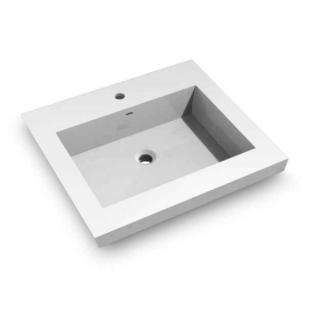 Dowell 25x22 Resin Bathroom Vanity Basin Top Wallmount Heavy Duty