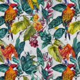 thumbnail image 5 of Orinice  Nature Shower Curtain, Tropical Birds of Paradise and Exotic Flowers Hibiscus Orchid Summertime Retro Art, Cloth Fabric Bathroom Decor Set with Hooks,  60x72, 5 of 7