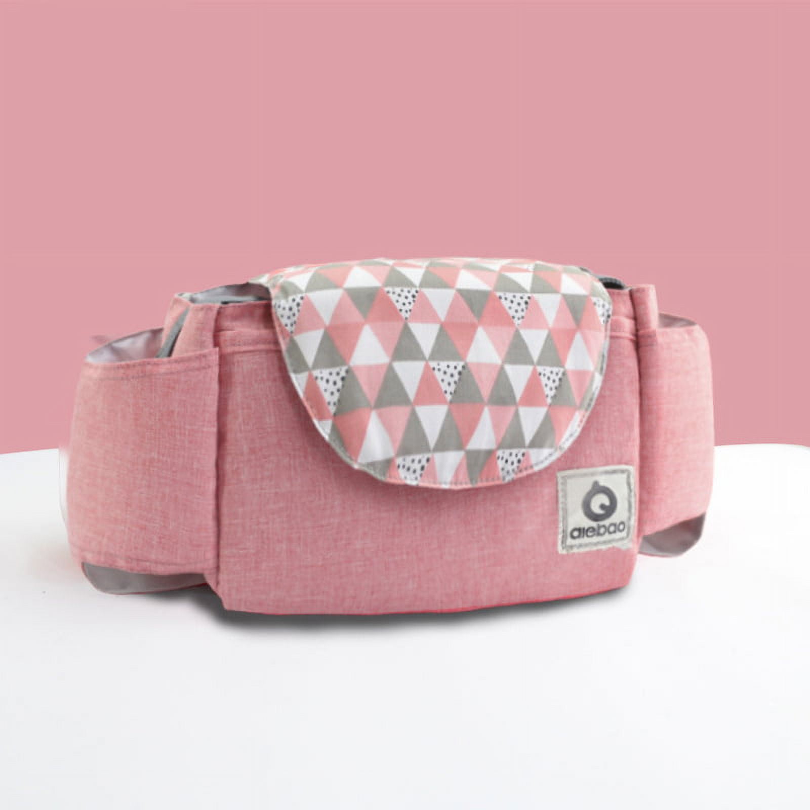 EIMELI Universal Stroller Organizer with Insulated Cup Holders by Ida Babies - Hand & Shoulder Strap – Storage for Diapers, Phone, Keys, Toys. Fit All Strollers. Perfect for Baby Gifts (Pink)