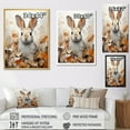 thumbnail image 4 of Designart "Curious Bunny'S Charming Encounter With Foliage" Animals Rabbit Floater Framed Wall Art Prints, 4 of 5