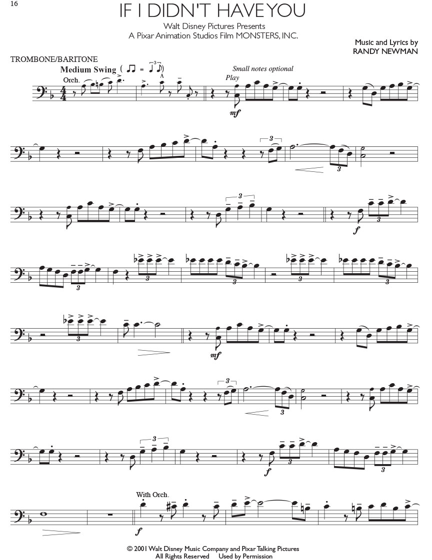 Hal Leonard Disney Movie Hits For Trombone Baritone B C Audio Online Walmart Com