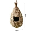thumbnail image 7 of Cheer.US Hand Woven Hummingbird House, Bird Hut, Nest Small Hanging Audubon Birdhouse, Outside Grass Hanging Bird Hut, Natural Hummingbird Nest for Outdoor-4.33" x 4.33" x 9.45"&nbsp;, 7 of 7