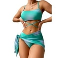 thumbnail image 4 of Mesh Bathing Suits Low Rise Swimsuits Cutout Underwire Spaghetti Strap for Women, 4 of 6