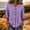 Purple v neck 3/4 sleeve blouse women a1, variant on thefmos Women's V Neck Pullover Blouse 3/4 Sleeve Loose Fit Lightweight Solid Color Casual Top Summer Fall Outfit, Orange M