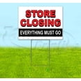 thumbnail image 1 of Store Closing Everything Must Go (18" x 24") Yard Sign, Includes Metal Step Stake, 1 of 6