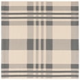 thumbnail image 3 of Safavieh Courtyard Benjamin Plaid Indoor/Outdoor Area Rug, Gray/Bone, 4' x 4' Square, 3 of 15