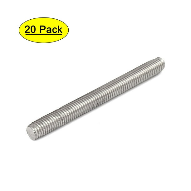 M10 x 100mm 1.5mm Pitch 304 Stainless Steel Fully Threaded Rods Bar