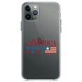 thumbnail image 1 of DistinctInk Clear Shockproof Hybrid Case for iPhone 12 / 12 PRO (6.1" Screen) - TPU Bumper Acrylic Back Tempered Glass Screen Protector - America the Beautiful Flag, 1 of 2