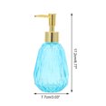 thumbnail image 4 of Unique Bargains 1 Pc Durable Argyle Soap Dispenser 11.84oz Blue Gold Tone, 4 of 6