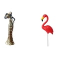 thumbnail image 1 of Figura de escritorio,Figuritas africanas,artesanías,artículos de escritorio coleccionables,Estatua de dama tribal,pieza de arte para decoración del hogar,Estatua de estaca de jardín,Adorno, 1 of 8