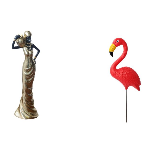 Figura de escritorio,Figuritas africanas,artesanías,artículos de escritorio coleccionables,Estatua de dama tribal,pieza de arte para decoración del hogar,Estatua de estaca de jardín,Adorno