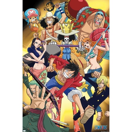 One Piece: Fishman Island - Crew Gold Wall Poster, 14.725" x 22.375"