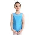 thumbnail image 3 of renvena Kids Girls Classic Ballet Dance Leotard Gymnastic Active Sleeveless Floral Lace Splice Keyhole Back Bodysuit, 3 of 7