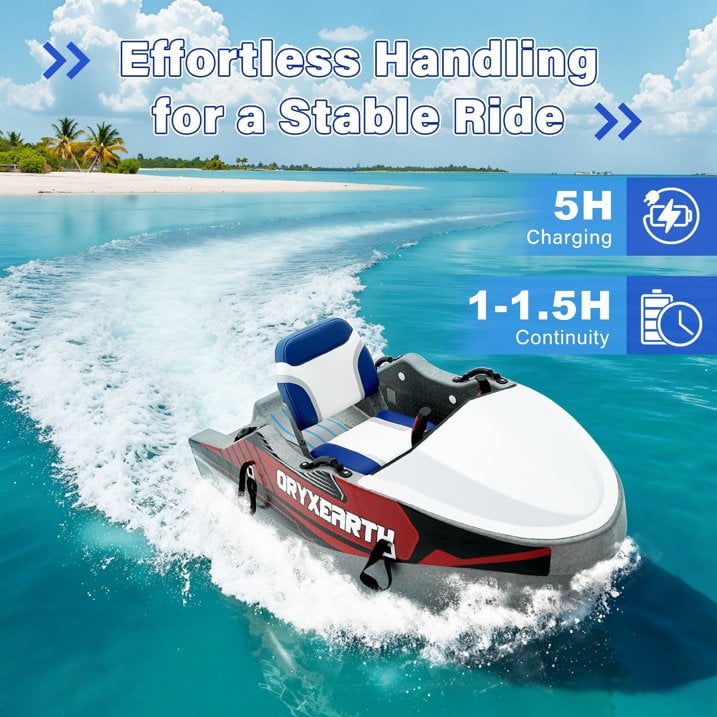 Oryxearth Electric Kart Boat 18kw, Mini Jet Boat 72v, Up to 52 Mph
