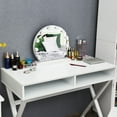 thumbnail image 6 of Gymax Modern Computer Desk Writing Desk Makeup Vanity Table Storage, 6 of 10