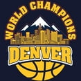 thumbnail image 2 of Game Garment Basketball Team Sports Fan Mens Hoodies Hooded Sweatshirt - Denver World Champion Skyline Hoodie Navy XS-3XL, 2 of 6