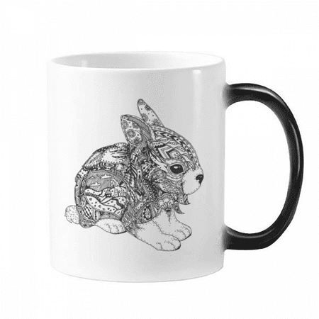 

Paint Rabbits Friend Company Changing Color Mug Morphing Heat Sensitive Cup With Handles 350 ml