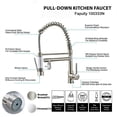 thumbnail image 6 of Zovajonia Pull-Down Sprayer Kitchen Faucet Sink Swivel Spout Single-Handle Mixer Tap Brushed Nickel, 6 of 15