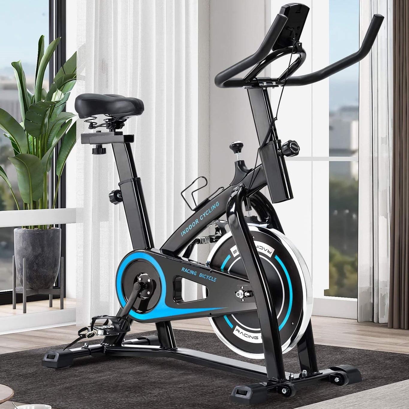 Stationary Exercises Bikes, Indoor Stationary Cycling Bike, Smooth Belt
