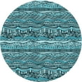 thumbnail image 1 of Ahgly Company Machine Washable Indoor Round Transitional Deep-Sea Blue Area Rugs, 8' Round, 1 of 7