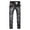 Grey, variant on Luwomo Leisure Jeans Mens Long High Waist Straight Leg Cycling Knee Brace Slim Fit Trousers Regular Denim Pants Grey,34