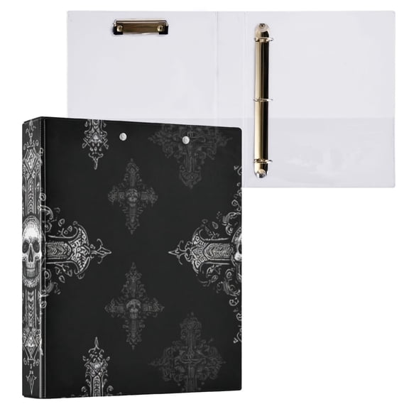 Hard Shell Ring Binder With Clip Holds 200 Sheets Office Home Organization Sacred Cross Decorations