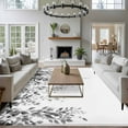 thumbnail image 3 of 5'x7' Area Rugs for Living Room Bedroom, Grey Eucalyptus Washable Rug Carpet Runner Indoor Outdoor, Weeping Botanical Leaf Watercolor Non Slip Floor Mats Area Rug for Kitchen, Nursery, 3 of 8