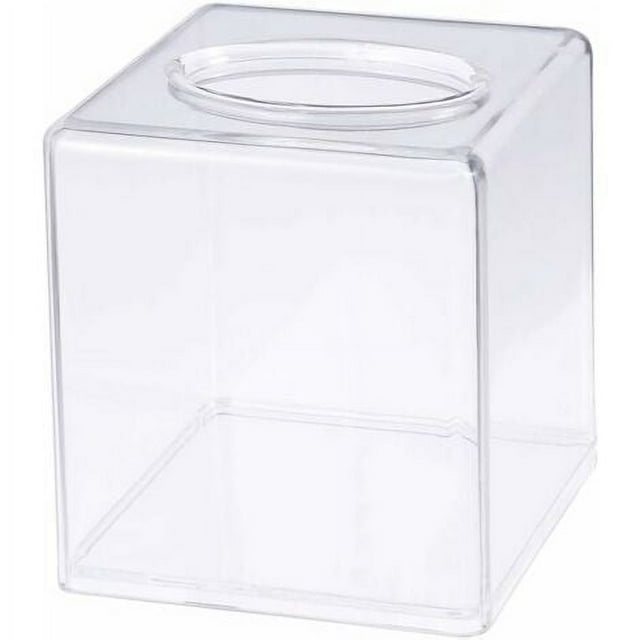 Caja de cubierta de pañuelos, soporte acrílico cuadrado transparente para papel de seda, dispensador de pañuelos para el hogar, sala de estar, dormitorio, baño, restaurantes