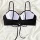 thumbnail image 5 of Prolriy Bikini Top de Tiras con Conchas Marinas Bikini Tops de Baño Push Up Traje de Baño Tops para Mujeres con Aros Traje de Baño Tops de Baño Sujetadores de Baño para Mujeres Negro XL, 5 of 7