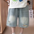 thumbnail image 2 of Boys Jean Shorts Relaxed Fit Loose Elastic Waist Summer Trousers Short Boys Summer Clothes Toddler 2-3 Years Boys Shorts Cute&nbsp;Boy&nbsp;Clothing, 2 of 9