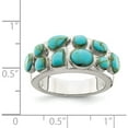 thumbnail image 5 of Sterling Silver Synthetic Turquoise Inlay Ring (Size 6) Made In Thailand qr6990-6, 5 of 5