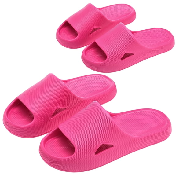2 Pairs Cloud Slides for Women EVA Anti-Slip Shower Shoes Lightweight Sandals for Indoor Outdoor Pool Bathroom