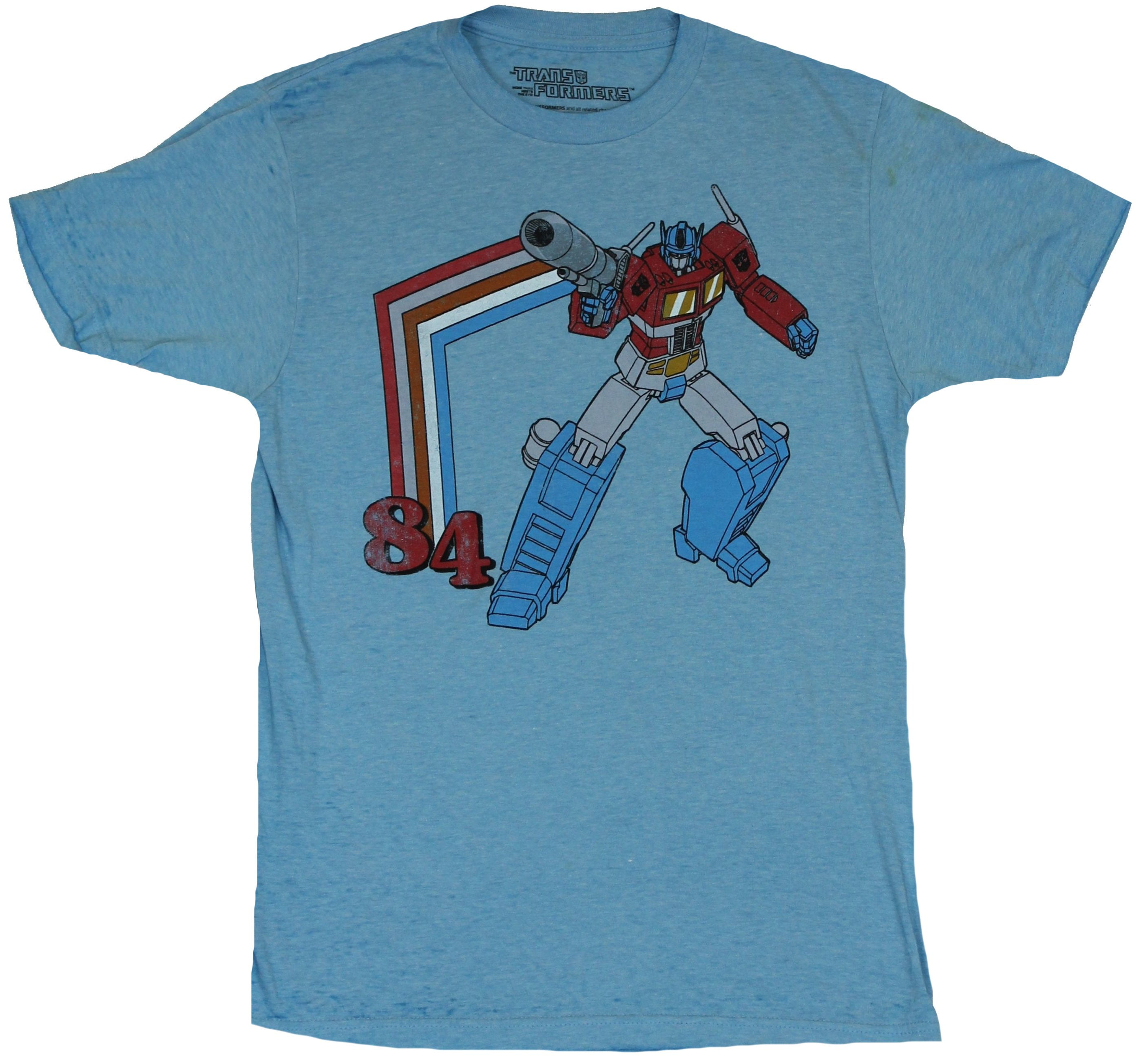 Transformers Mens T-Shirt - Optimus Prime Colored 84 Stripe Image - Walmart.com