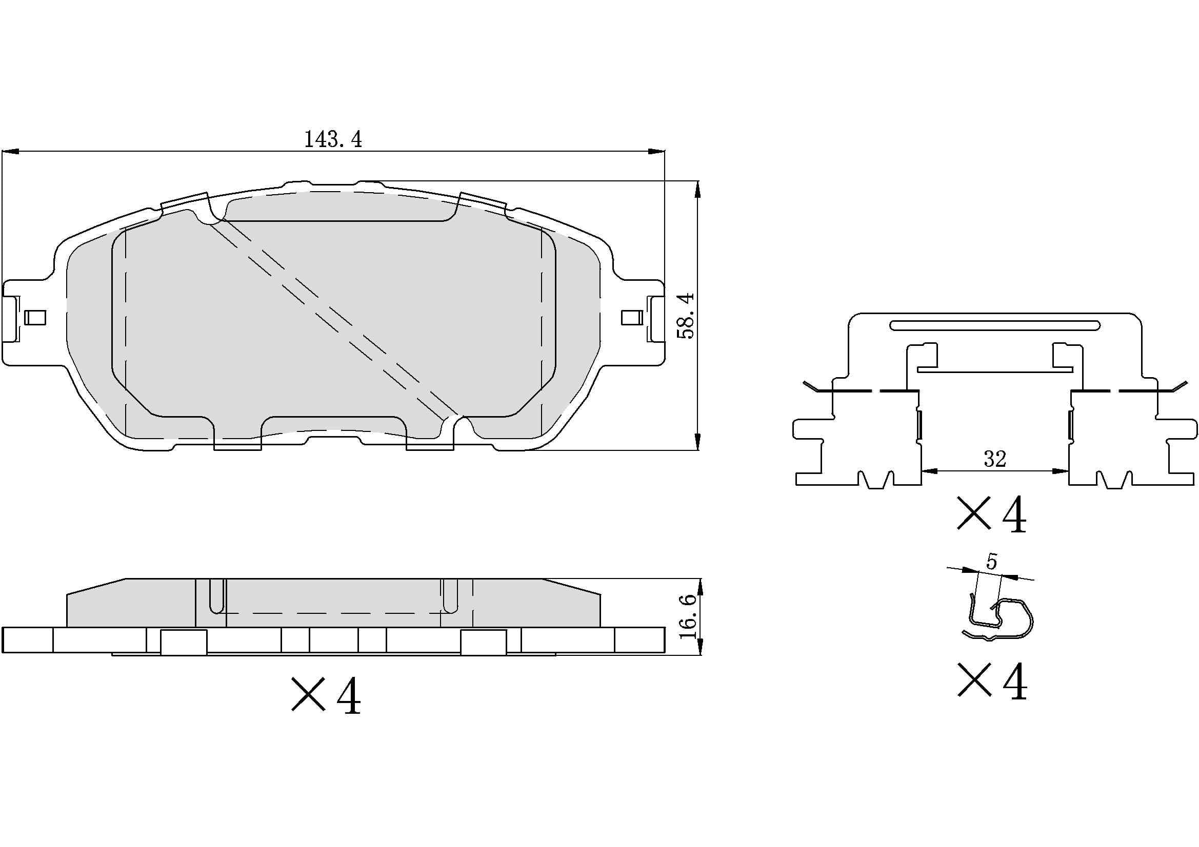 UltraHC 700 Brake Pad Set, Front HC7.0906.0.C, Toyota Camry 2006-2005