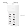 thumbnail image 2 of USB Charger,5V 10 Port Intelligent Fast Charging USB Charger for Mobile Phone 100-240V,USB Fast Charging, 2 of 5