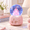 Pink, variant on Pink Castle Glass Snow Globe Music Box with Color Changing LED Lights