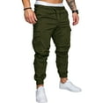 thumbnail image 4 of LEEy-World Cargo Pants Men's Flex Ripstop Tactical Pants Lightweight Hiking Casual Cargo Pants with Multi Pockets Army Green,M, 4 of 5
