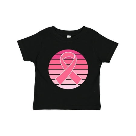 

Inktastic Breast Cancer Pink Ribbon Retro Gift Toddler Toddler Girl T-Shirt
