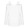 thumbnail image 5 of Women's V-Neck Spring Tops Dressy Casual Long Sleeve Lace Patchwork Solid Elegant Trendy Blouse Women Clothing, 5 of 5