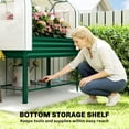 thumbnail image 6 of Outsunny Galvanised Raised Garden Bed with Greenhouse Cover, Metal Elevated Garden Bed with Bed Liner and Bottom Shelf, Green, 6 of 9