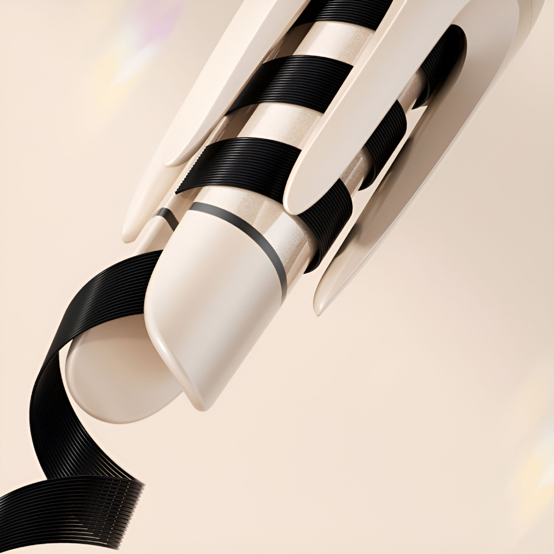 EXLEAF 2" Large Barrel Long Curling Wand Dual Voltage,Auto Rotate