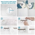 thumbnail image 4 of No Hook Shower Curtain, Tropical Plants Shower Curtains for Bathroom with See Through Top Window, Summer Farmhouse Vintage Blue Camels Waterproof & Washable Bath Curtain Extra Long 72"x84", 4 of 9